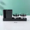 Conjunto de Potes para Condimentos e Pimenta de Aço Inoxidável 304 para Restaurantes Comerciais Garrafa Criativa para Molho de Soja Garrafa para Vinagre para Restaurantes