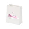 Sacolas de Presente Brancas de Alta Qualidade, Sacolas Tote para Lembrancinhas de Casamento, Sacolas de Papel Ecológicas para Noiva e Madrinhas com Letras em Inglês