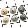 Moda britânica Vintage Cobre Couro Botão Casaco Casaco de lã Camisola Botão de Metal Novo Botão de Couro de Cobre