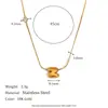 Colar com pingente fofo de design de nicho europeu e americano, aço inoxidável banhado a ouro 18K, letra de bolha, zircônia unilateral, colar de corrente S para mulheres