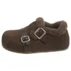 Botas de Nieve de Invierno para Mujer con Aumento Interno de Altura 2026 Nuevas Planas Antideslizantes Felpa Engrosadas Cálidas Zapatos de Algodón Birken