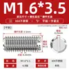 Acero inoxidable 304 tornillo de fijación de extremo plano máquina ranuradora tornillo métrico tope sin cabeza alambre superior M2M3M4M5M6