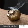 Queimador de Incenso Pequeno Pera Xiangyun Novo Estilo Chinês Liga de Zinco Pequeno Queimador de Incenso Suporte de Incenso Dragão e Fênix Queimador de Incenso em Espiral Aromaterapia