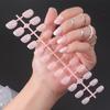 Paquete de Tiras de Arte de Uñas Brillantes de Cabeza Cuadrada Corta Redonda Armadura para Niños Europea y Americana Color Sólido Listo para Usar Parche de Arte de Uñas con Aceite