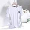 Camiseta de seda gelada de verão masculina, gola redonda, roupas de secagem rápida, manga curta, fina, respirável, meia manga, tamanho grande, top esportivo masculino, solto, moderno