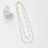 Colección Larga de Collares Superpuestos de Perlas Swarovski para Mujer, Estilo Lujo Ligero, Cadena Versátil para Suéter con un Toque de Alta Gama, Venta al por Mayor Otoño e Invierno