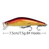 7.5 Clauya Long-cast Flutuante Água Mino Cock Bass Isca Artificial Isca Dura Isca Artificial Isca Biônica