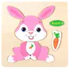 Rompecabezas de madera infantil de dibujos animados tridimensional para bebés, juguete educativo de desarrollo temprano, animal, tráfico, juguete de mano, 2-3 años