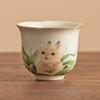 Fabricante Horno Ru Conejo Boca de Girasol Copa Pétalo Cerámica Taza de Té Kung Fu Taza Maestra Juego de Té Lindo Taza de Té Taza de Té