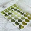Adesivos de Folha de Ouro Transfronteiriços, Adesivos Dourados de Coração Agradecimento, Embalagem de Presente Decorativa, Etiquetas Coloridas para Fechamento de Envelopes