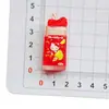 Taza de Jugo de Gato Realista 3D Accesorios de Resina Pegamento de Crema Adornos DIY Colgante de Llavero Imán para Nevera Materiales
