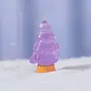 Comercio exterior transfronterizo paisaje micro adorno de árbol de Navidad miniatura accesorios para hacer nieve manualidades de resina adornos pequeños luminosos
