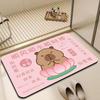 Alfombrilla de Baño Kapibala de Tierra de Diatomeas Antideslizante Felpudo Absorbente para Baño Alfombra con Estampado de Goma en Stock
