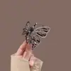 Grampo de Tubarão de Metal Elegante Simples com Cabeça de Flor de Alta Qualidade Estilo Coreano para Mulheres Headwear de Rastreamento de Cabelo
