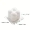 1 molde de silicone para um cubo mágico, molde criativo de bolo mousse de cubo mágico de quatro bolas, molde para sabonete DIY de vela aromática