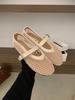 Sapatos Mary Jane de Malha Francesa Respiráveis Planos Femininos 2025 Novos Sapatos Retrô Suaves para Fim de Tarde de Primavera e Verão