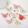 Flor de Pedrería Perla Degradado Abanico Plegable Accesorios Pétalo Estampado en Caliente Pedrería DIY Accesorios para Tocados En Stock diy