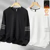 Sudadera con cuello redondo y estampado para hombre, nuevo producto de otoño e invierno, corte holgado, forro polar, manga larga, jersey, moderna, casual, camiseta básica versátil para hombres a la moda