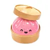 Serie de Juguetes Squishy de Pan con Cara Sonriente de Pectina DOWMOO - Juguete Suave, Lindo, Apretable para Alivio del Estrés con Rebote Lento y Característica Antiadherente