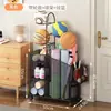 Rack de Armazenamento de Basquete, Rack de Armazenamento de Chão, Rack de Armazenamento de Brinquedos para Sala de Estar, Equipamentos Esportivos de Bola, Cesta de Armazenamento para Tapete de Yoga