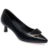 Zapatos de Salón de Punta Fina para Mujer, Zapatos de Mujer de Cuero Suave de Tacón Medio para Verano, Nuevos Zapatos de Tacón Bajo para Primavera y Otoño 2026 para Madres de Mediana Edad