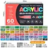 Marcador de Acrílico Líquido Directo Guangna 8101 con Punta Suave para Pintura y Graffiti, Bolígrafo de Dibujo de Colores a Base de Agua para Estudiantes