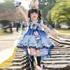 Vestido de Cosplay de Princesa Lolita de Oficial de Policía Judy de Zootopia para Niñas Vestido de Pastel Vestido Abullonado