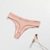 Nova roupa íntima em forma de T, tanga feminina com fio dental, cintura baixa, tanga de algodão respirável, processamento personalizado