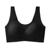 Roupa Íntima Ultra Fina com Sensação de Gelo para Mulheres Verão Fina Respirável Refrescante Alças Finas Costas Bonitas Sutiã Sem Costura Camisola Invisível Vestido Roupa Íntima