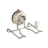 Soporte de acero inoxidable para secador de pelo, soporte de pared sin taladro, no daña las paredes, estante de almacenamiento para secador de pelo