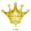 Nuevo globo de aluminio con forma de corona dorada para fiesta de cumpleaños de bebé, decoración flotante para el aire, globo de película de aluminio con forma de corona, venta al por mayor