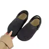 Pantuflas de felpa estilo Birkenstock con plataforma alta para mujer, nuevas de otoño e invierno 2026, slip-on, de punta cerrada, de algodón