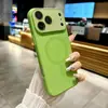 Capa para Celular Magnética de Silicone Líquido Verdadeiro Adequada para iPhone 17 Cor Pura Toque de Pele Apple 16Promax Anti-Queda Capa Macia