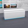 Suporte de Exposição de Ilha Fabricado Sob Medida, Mesa de Experiência com Iluminação Criativa de Tecnologia para Showroom de Empresa, Armário de Exposição Redondo Pintado