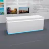 Nakashima empresa de exhibidores sala de exposición tecnología creativa arco luminoso mesa de experiencia con forma de mesa redonda lacada vitrina cuadrada