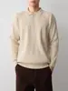 Suéter de Punto con Cuello Polo de Alta Gama para Hombre Mokaike, Nueva Colección Otoño 2026, Suéter de Punto Trenzado para Hombre, 22302