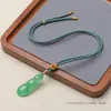 Lanyard para collar con colgante de jade ágata dorado cuerda para collar cuerda lanyard tejido a mano venta al por mayor