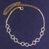 Tobillera geométrica de diamantes de nueva moda transfronteriza Joyería de playa europea y americana Tobillera de pedrería sencilla y brillante Tobillera