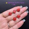 Pulsera Accesorio de Flor Pequeña de Arena Roja de Alto Contenido Natural, Trébol de Cuatro Hojas, Adorno Propicio y Cumplidor de Deseos, Fortuna en la Mano, Cinabrio