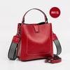 Bolso de Piel Genuina para Mujer 2026, Bolso de Hombro de Piel de Vaca de Moda con Gran Capacidad, Bolso Cruzado Versátil Exquisito Popular para Mujer, Bolso de Cubo