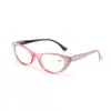 Gafas de Lectura de Lujo Ligero de Moda Incrustadas con Diamantes para Mujer, Protección Ocular de Alta Definición, Antiluz Azul, Gafas para Personas Mayores, Gafas Lisas Retro Ojo de Gato