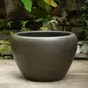 Tanque de Agua para Peces de Cerámica Tanque para Peces Balcón Nenúfar Loto Tanque Patio Exterior Cerámica Tanque Grande Pecera Estilo Antiguo Metabo