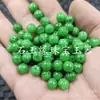 Jadeta Jade Seco Abóbora Verde Contas Redondas Jade Contas Soltas Esmeralda Verde Completo Melão da Fortuna Pulseira Colar Acessórios de Joias Contas