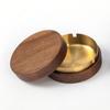 Cenicero de Madera de Acacia con Tapa Anti-Ceniza Volátil Hogar Madera Lujo Ligero Oficina Cenicero Grande Premium Comercial