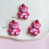 Accesorios de Resina de Oso de Dibujos Animados para Hacer Tú Mismo para Zuecos, Imanes de Nevera, Pegatinas para Fundas de Teléfono, Pinzas para el Cabello, Accesorios para la Cabeza, Manualidades Hechas a Mano