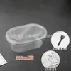 Caixa Transparente para Salada de Frutas para Viagem, Tigela Popular para Lanches Online, Bolo Mousse Mille-Feuille de Iogurte, Caixa de Leite de Soja com Creme