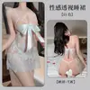 Almohada susurrando lencería sexy falda de tirantes sexy encaje tentación lazo encaje hueco pijama dulce 760