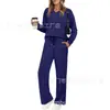 Traje de Commuting Primavera y Otoño 2026 para Mujer de Manga Larga con Cordón Color Sólido Conjunto de Pantalones Casuales Artículo Caliente Transfronterizo de Amazon