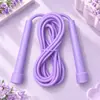 Corda de Pular Tubo Reto Macaron PVC Cor Sólida, Corda Longa Antiemaranhamento para Treinamento Físico e Exercício de Alunos
