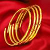 Pulsera de oro arena de Vietnam para mujer con diamantes, pulsera hueca abierta para mujer, joyería, joyería de moda para mujer al por mayor